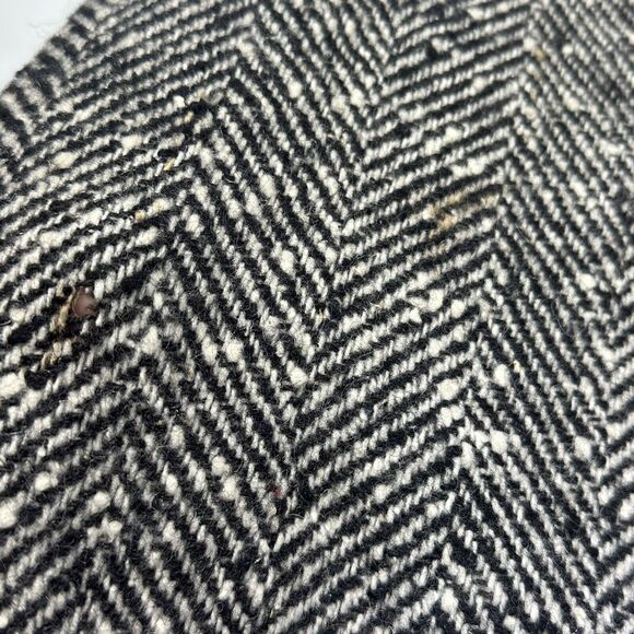 Vintage 80’s wool Herringbone dark academia Cape Cloak Damaged - Picture 10 of 11